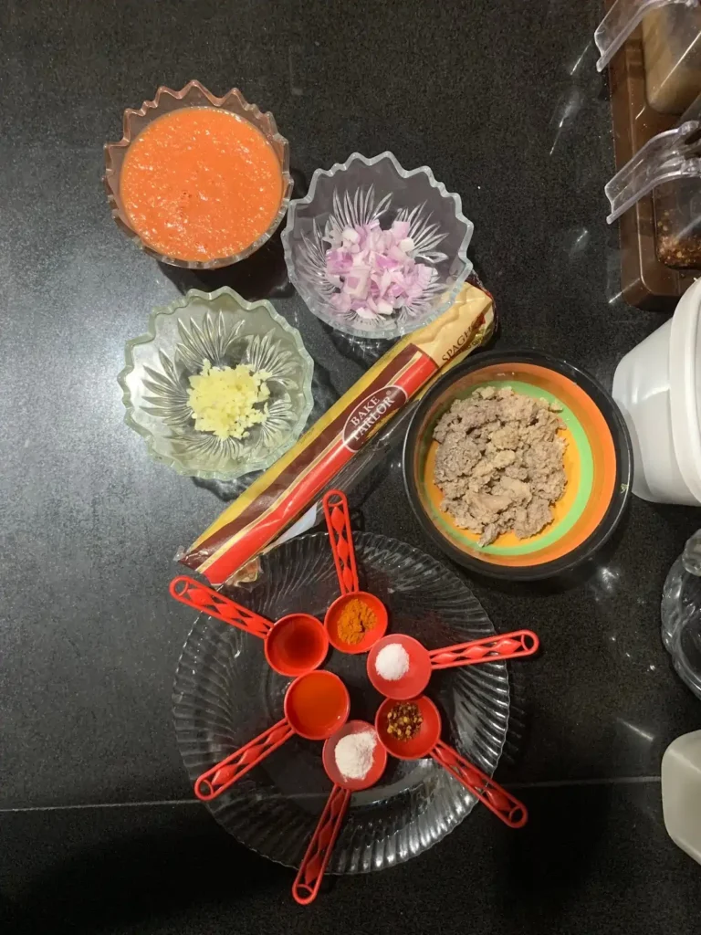 Ingredients Spaghetti Bolognese