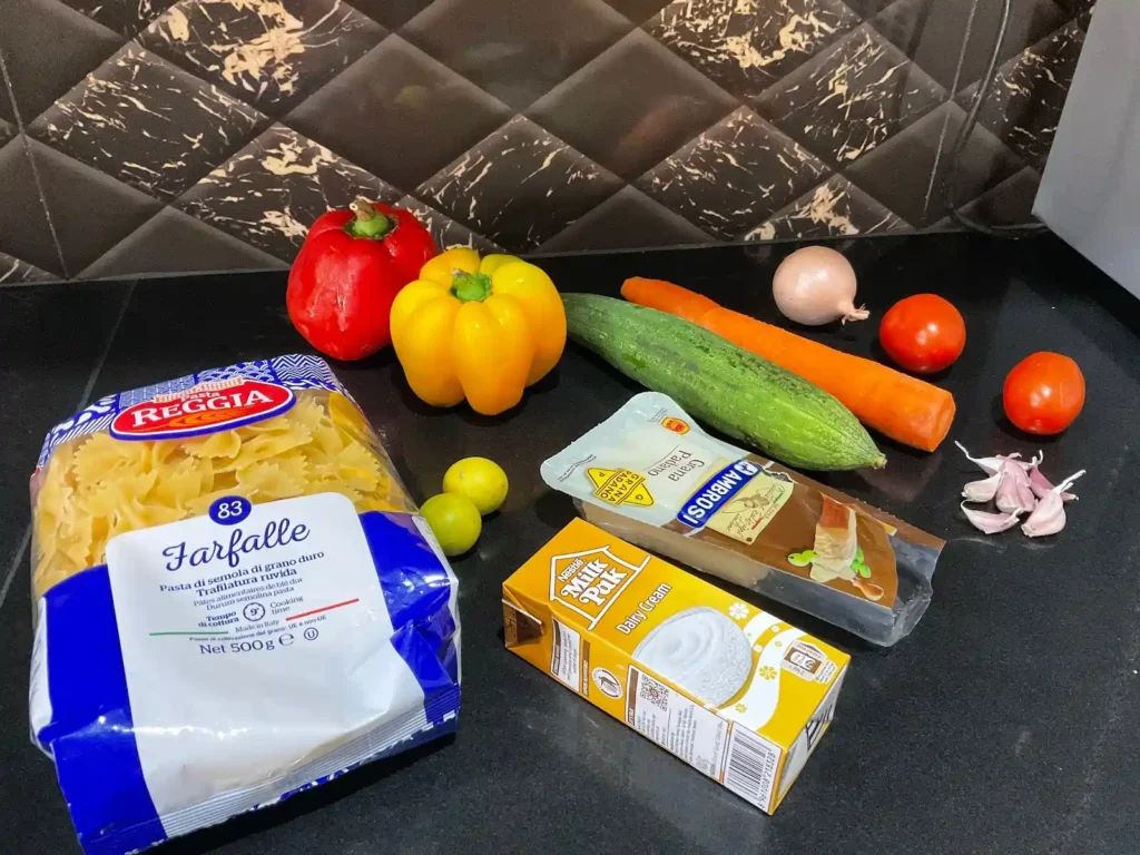 Pasta Primavera Ingredients